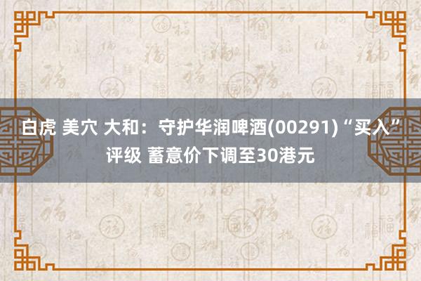 白虎 美穴 大和：守护华润啤酒(00291)“买入”评级 蓄意价下调至30港元