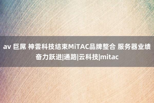 av 巨屌 神雲科技结束MiTAC品牌整合 服务器业绩奋力跃进|通路|云科技|mitac