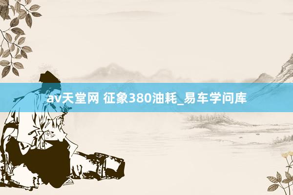 av天堂网 征象380油耗_易车学问库